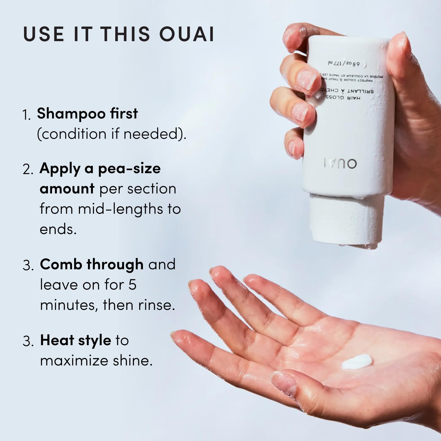OUAI Hair Gloss - In-Shower Shiny Hair Treatment & Glaze - View 8