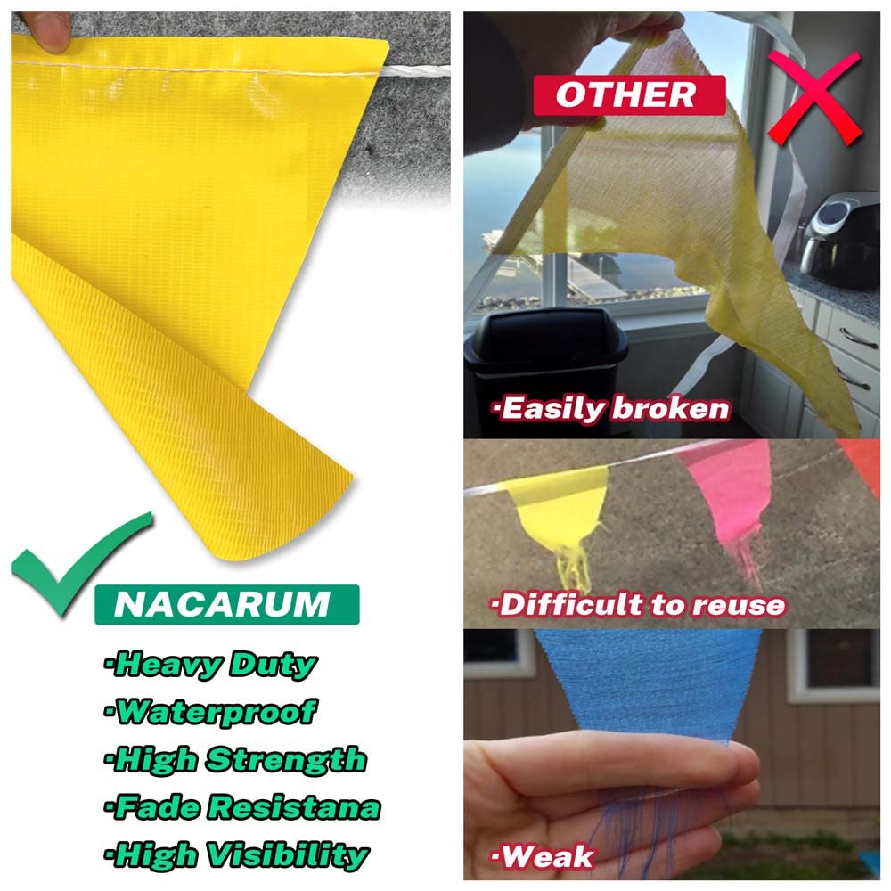Blue Yellow Pennant Banner Flags - NACARUM Official Imagery - 3