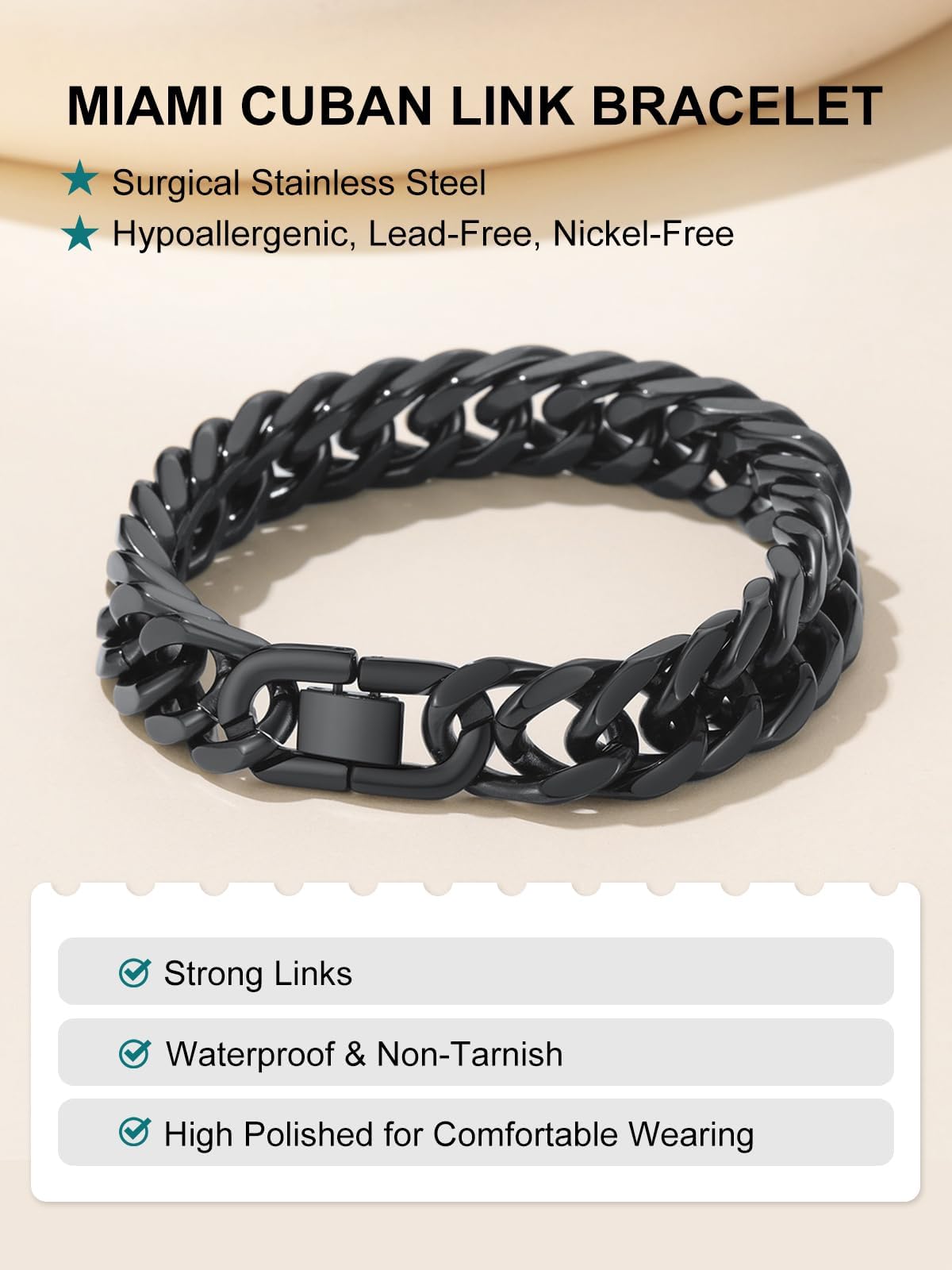 Supcare Birthday Gifts for Him Stainless Steel Cuban Link - Supcare Official Imagery - 8