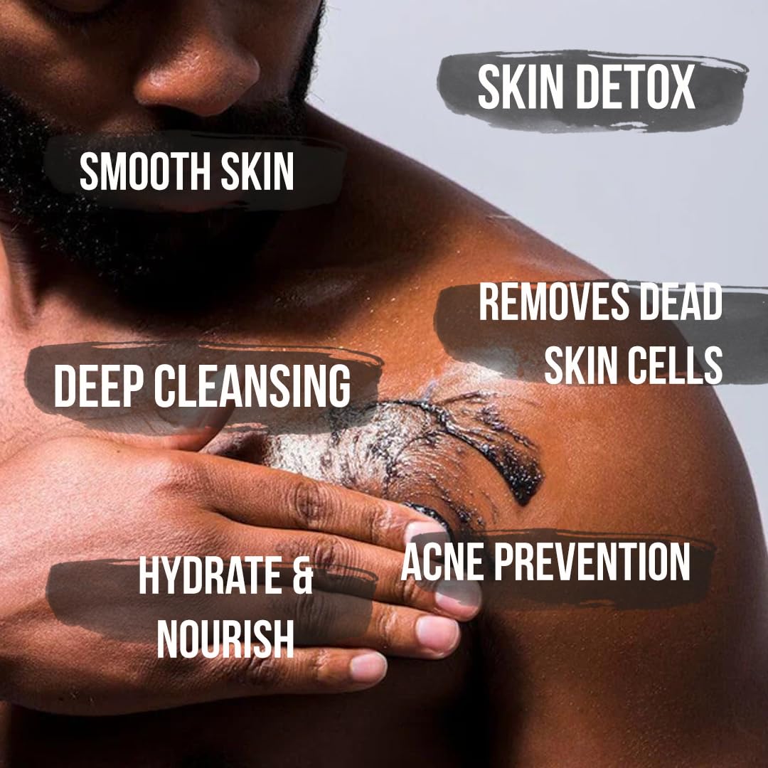 White Naturals Charcoal Body Scrub, Moisturizing and Exfoliating Face & Foot - White Naturals Official Product View 5