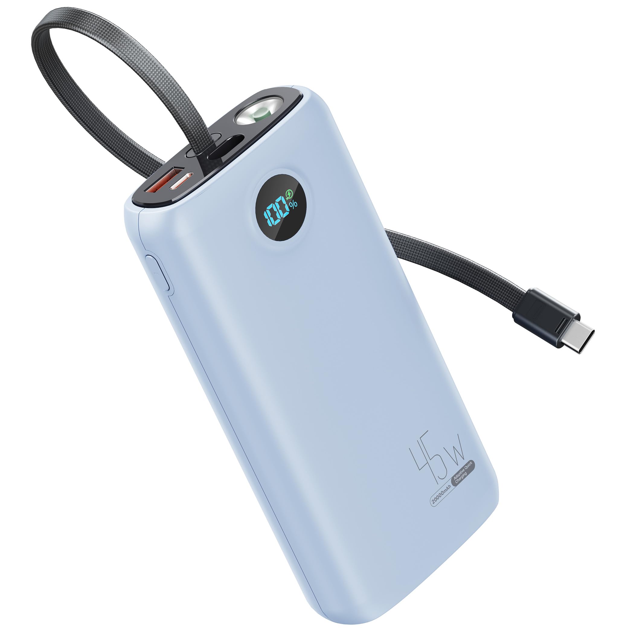 Portable Charger 20000mAh 45W Built in USB C Cable 3W - DIAMUAR Official Imagery - 1