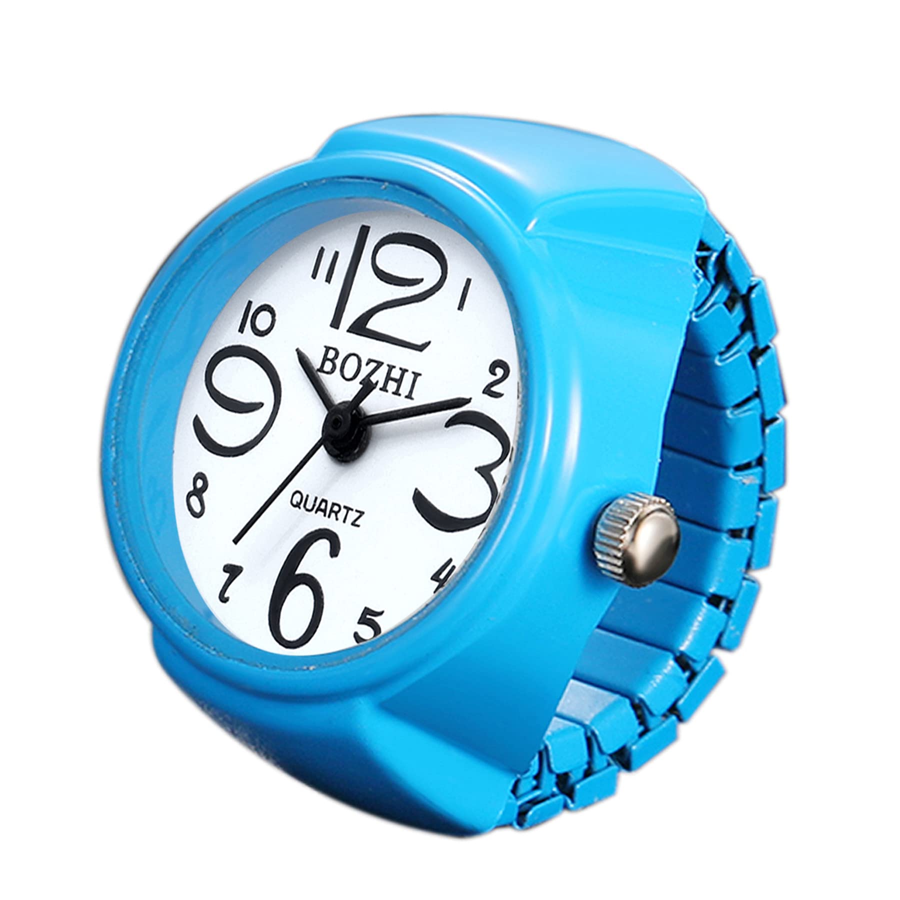 JewelryWe Men Women Finger Watch Round Analog Easy Read Quartz - Product Imagery