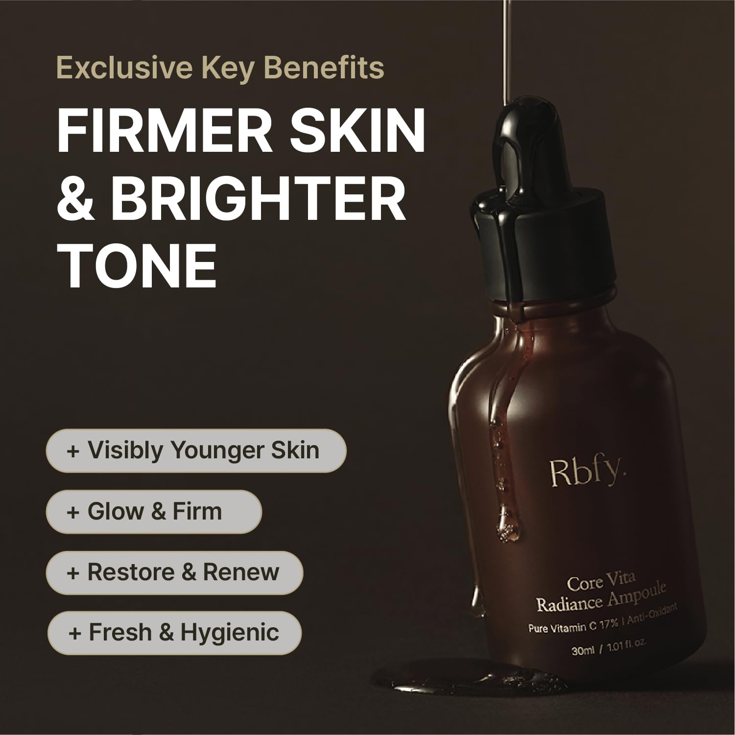 Core Vita Radiance Ampoule, 17% Pure Vitamin C Face Serum - Rbfy.