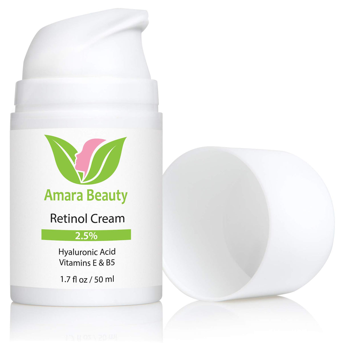Retinol Cream for Face 2 5 with Hyaluronic Acid Vitamins E - Amara Beauty Official Imagery - 3