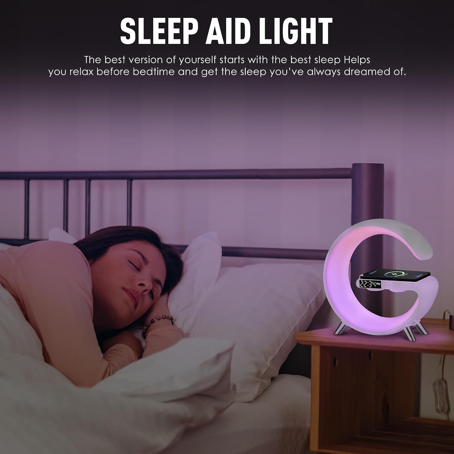 ALYNIC Smart LED Table Lamp, 4-in-1 Wireless Charger, Night Light - ALYNIC Official Product View 9