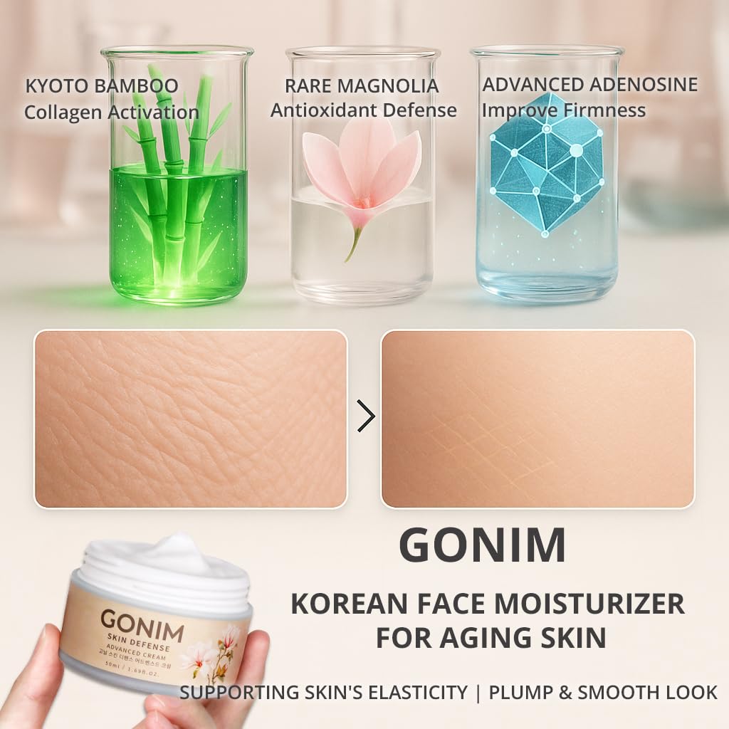 GONIM Face Moisturizer Korean Skin Care, Anti Aging Support with - GONIM