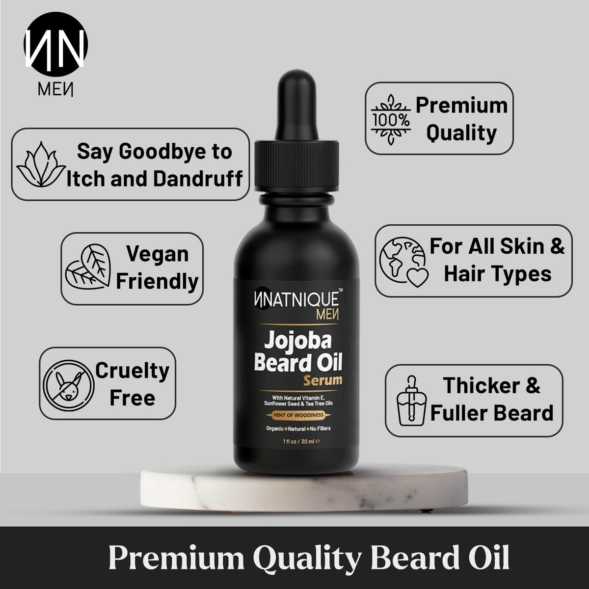 Beard Care Gift Set Organic Jojoba Beard Conditioner with - Natnique Official Imagery - 6