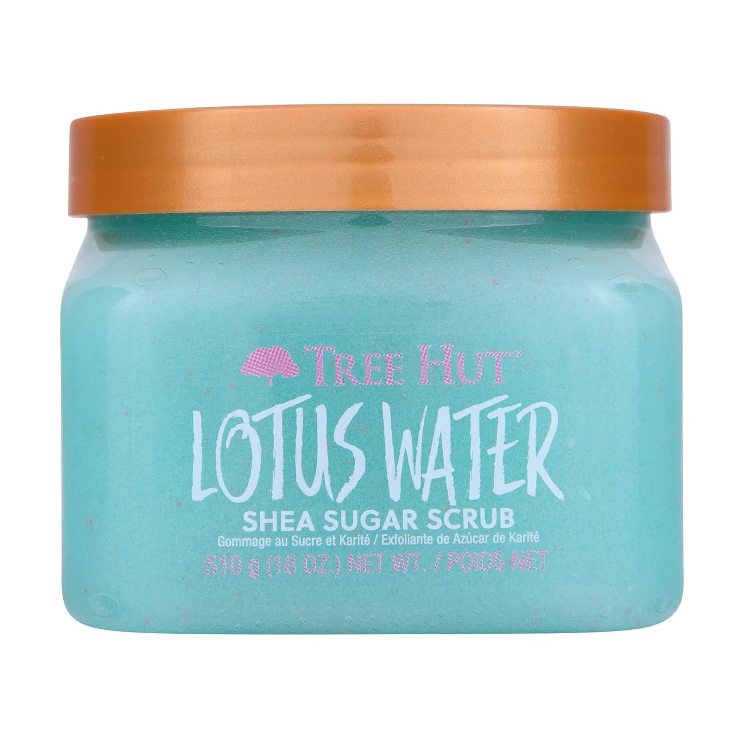 Tree Hut Shea Sugar Scrub, Lotus Water, 18 oz - Product Imagery