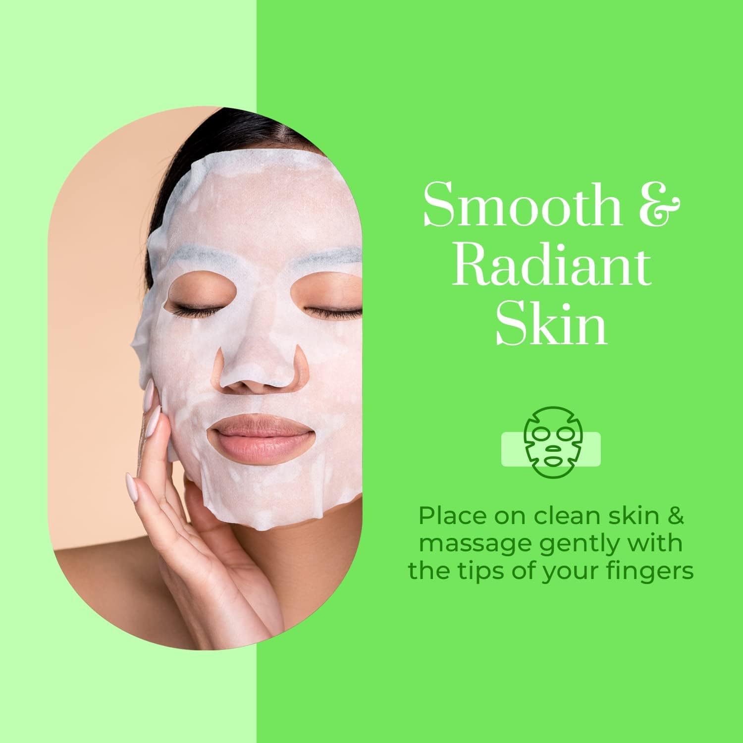 Cucumber Aloe Vera Hydrating Face Mask Dermatologist Tested - Clear Beauty Official Product Imagery - 3