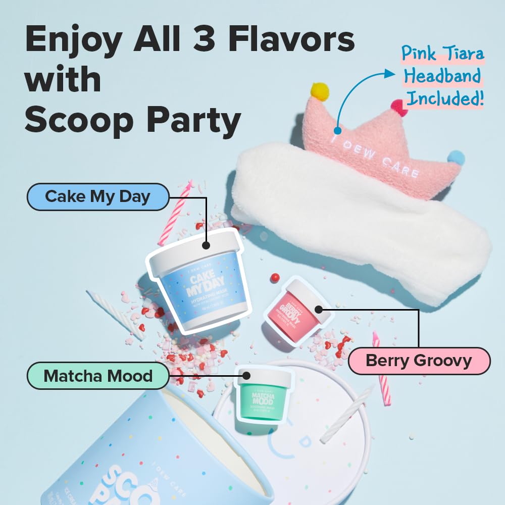 I DEW CARE Scoop Party Wash Off Face Mask Set with Headband - I DEW CARE Official Imagery - 4