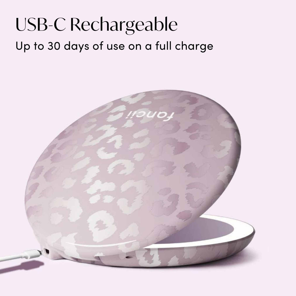 Fancii Taylor LED Lighted Travel Makeup Mirror Rechargeable - Fancii Official Imagery - 7
