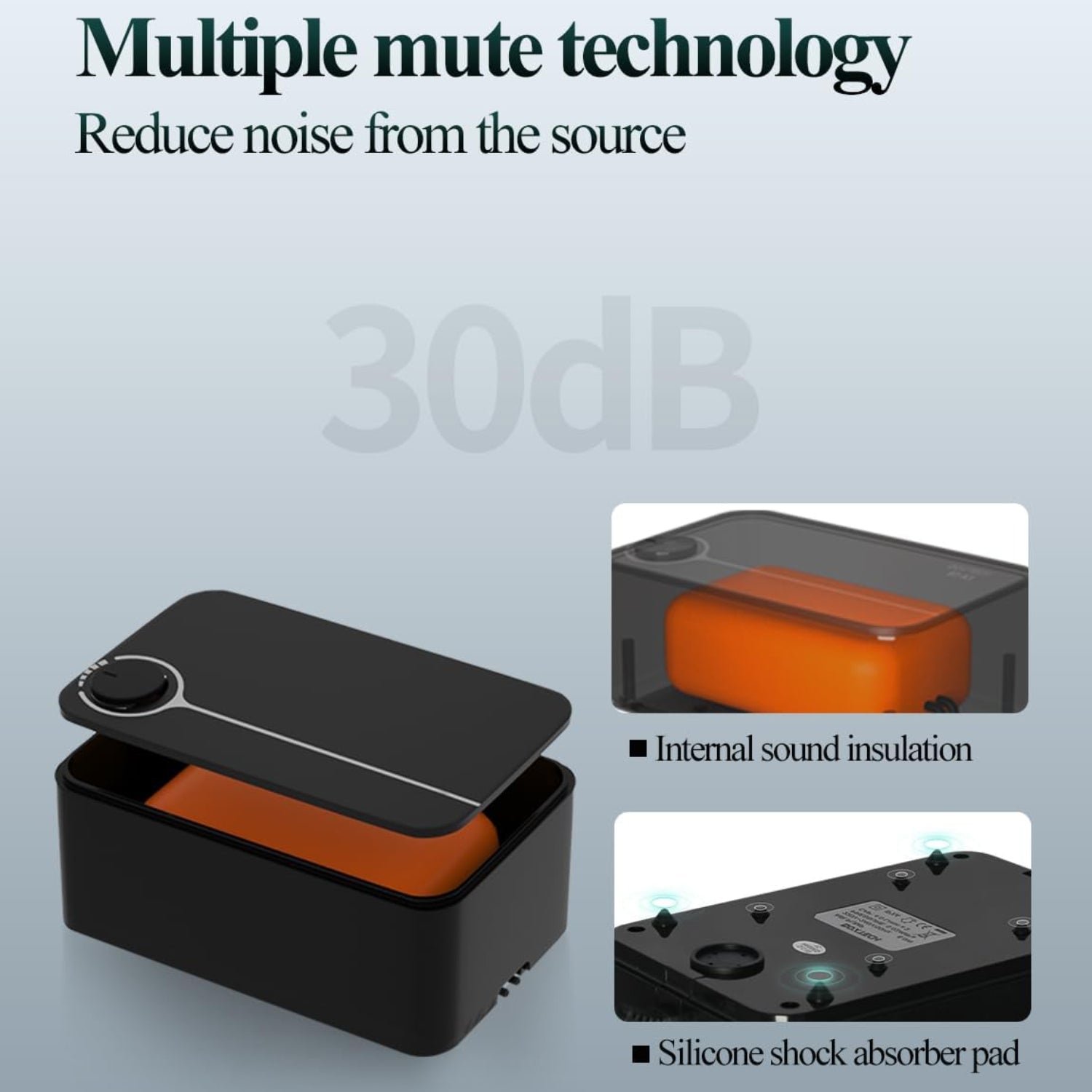 UPETTOOLS aquarium air pump for fish tanks, ultra-quiet, powerful bubbler with air outlet and control knob visible in the image.