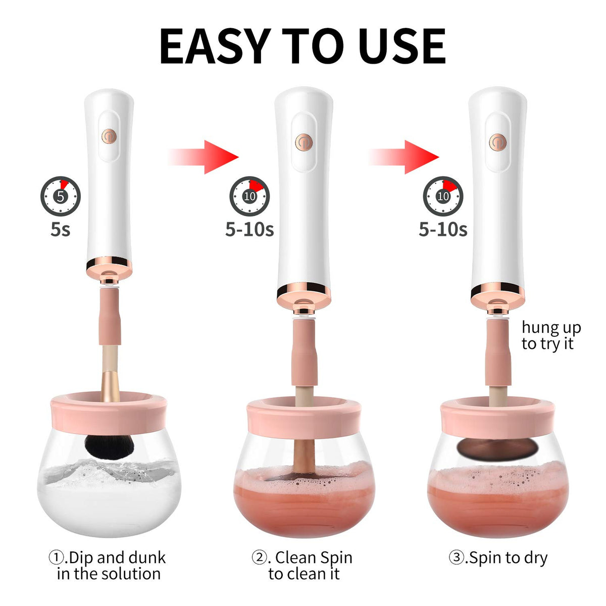 Senbowe Makeup Brush Cleaner and Large Cotton Floral Makeup - senbowe Official Imagery - 6