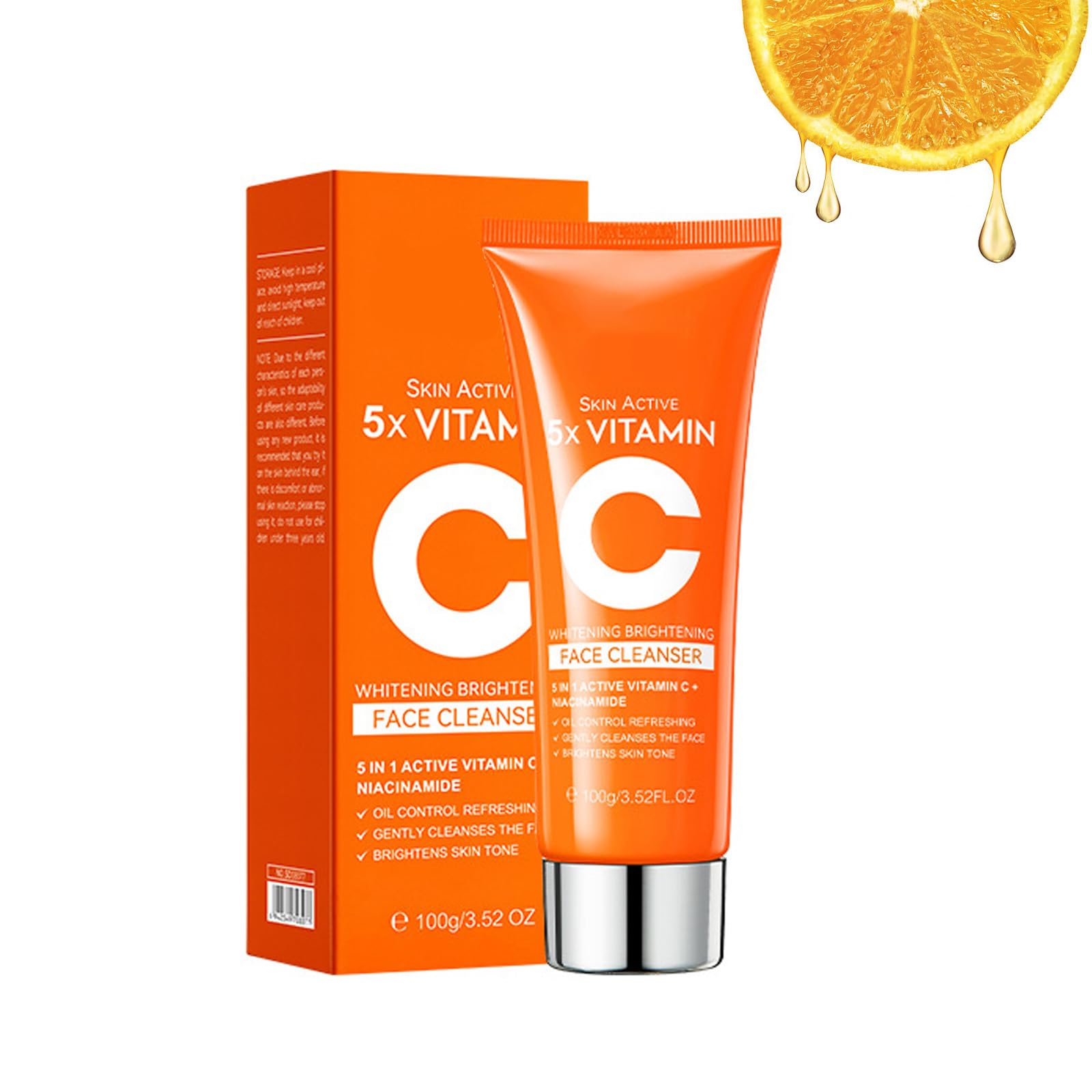 NureBe 5X Vitamin C Face Cleanser 100g with Niacinamide & Hyaluronic A - View 2
