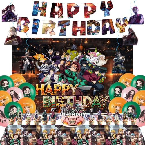 Demon theme party supplies,birthday decorations.Include Birthday - Product Imagery