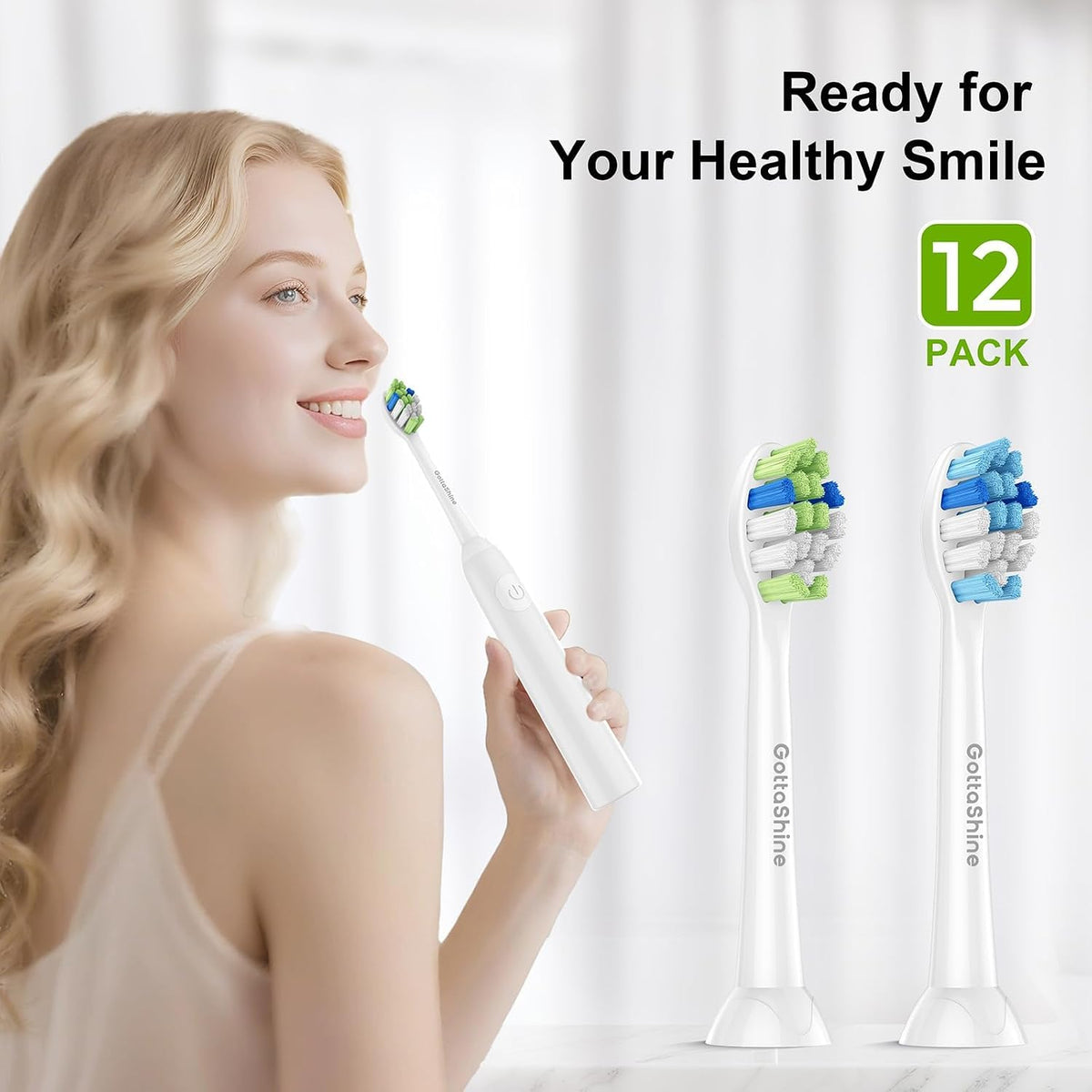 Replacement Toothbrush Heads for Philips Sonicare Plaque - GottaShine Official Imagery - 8