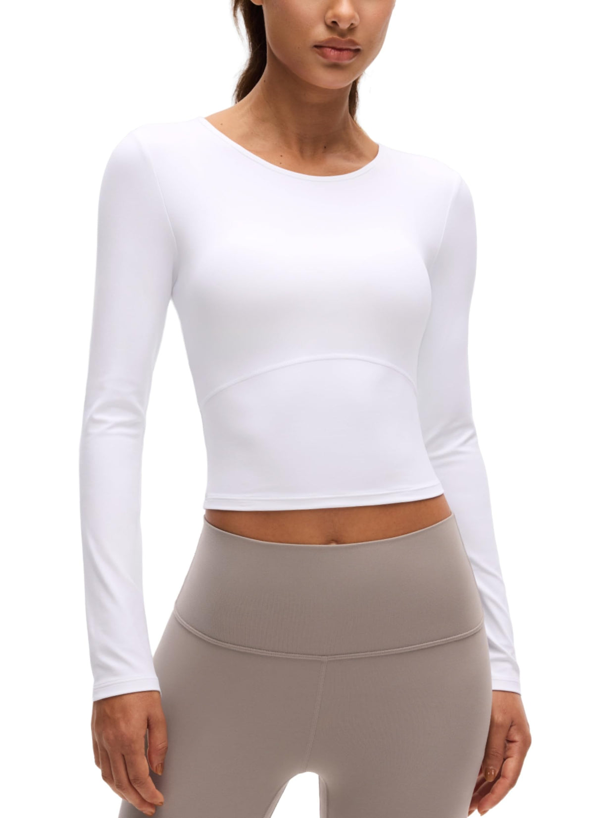 CRZ YOGA Butterluxe Crewneck Crop Top - CRZ YOGA Official Imagery - 8