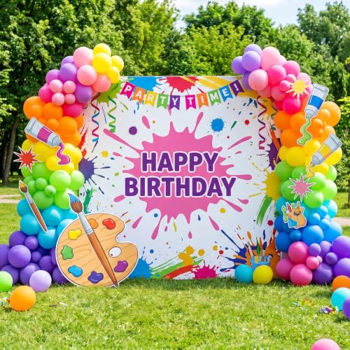 RUBFAC Rainbow Balloons 120pcs Party Balloons for Birthday - Product Imagery