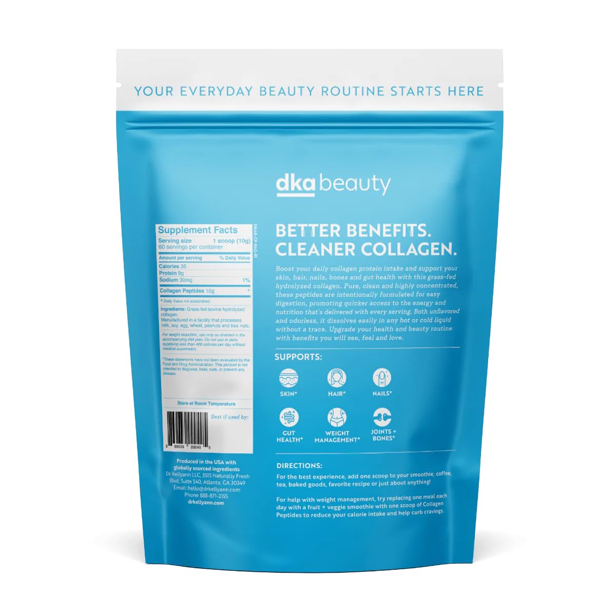 Dr Kellyann Unflavored Collagen Peptides Powder Grass Fed - Dr. Kellyann Official Imagery - 3