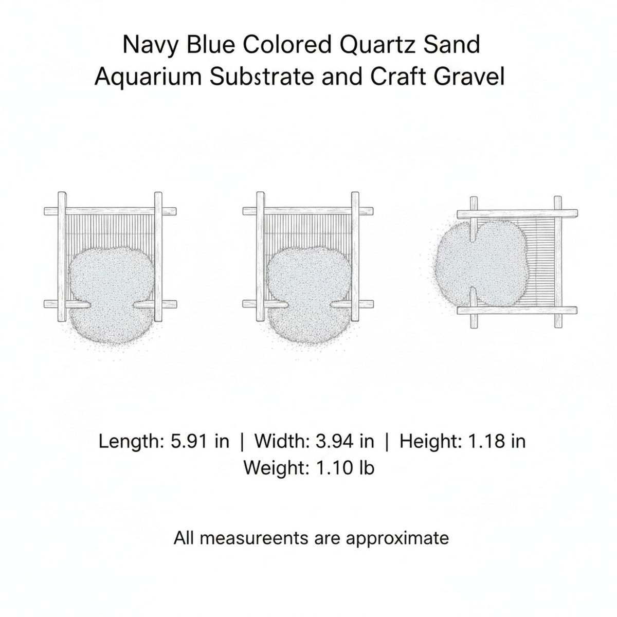Natural Quartz Sand Navy Blue Aquarium Substrate Craft - Premium Selection Official Imagery - 8