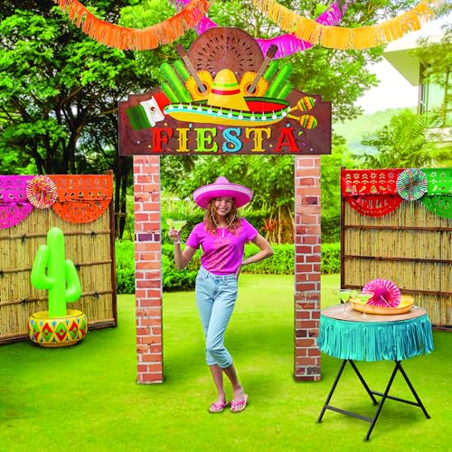 Fun Express Colored Sombrero Hats - Long-Lasting Set of 12 - Product Imagery