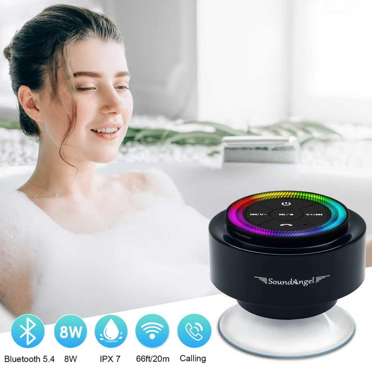 XLEADER Pro Shower Speaker Certified IPX7 Waterproof - XLEADER Official Imagery - 3