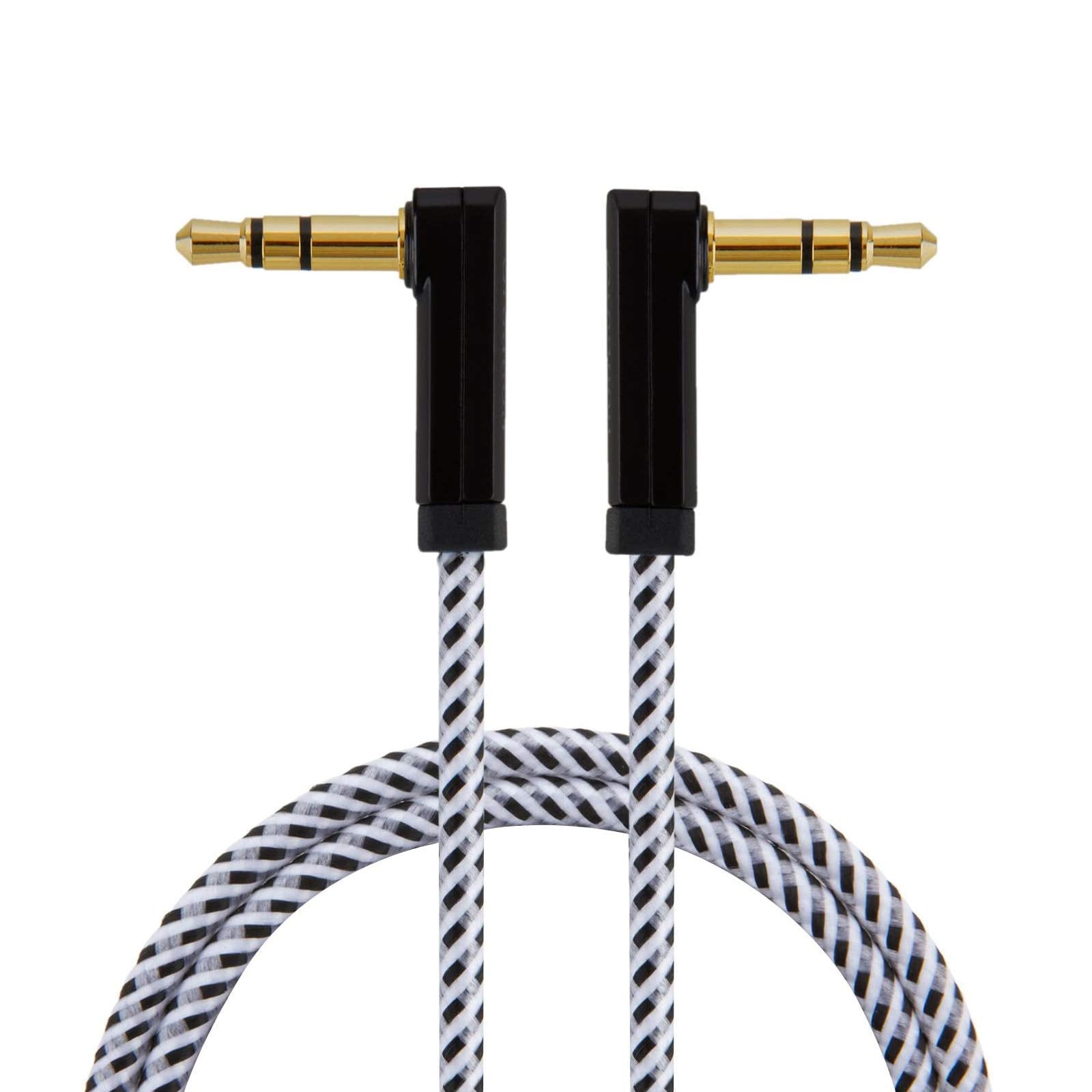 CableCreation 2-Pack 3.5mm Audio Cable 1.5FT/0.45M, 90 Degree Aux by CableCreation - Angle View 9