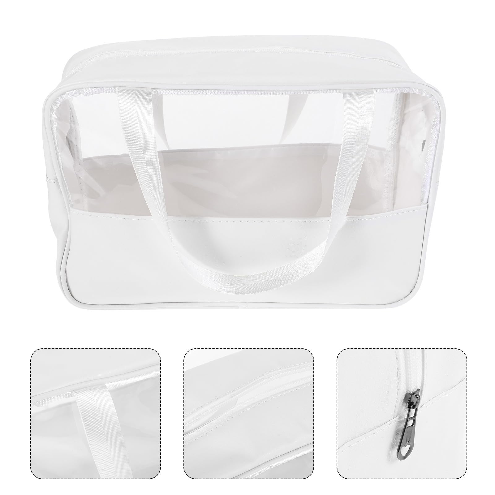 Zerodeko large splashproof cosmetic case with handle, waterproof makeup organizer bag for travel and storage