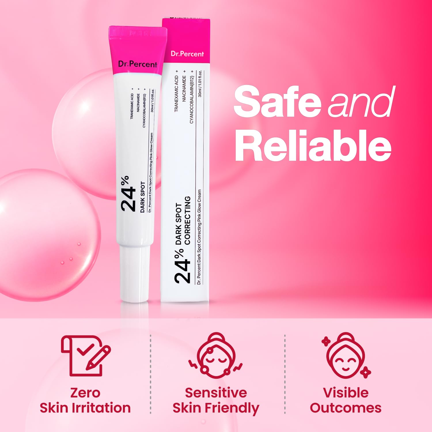 Dark Spot 24% Correcting Pink Glow Cream - dr.percent