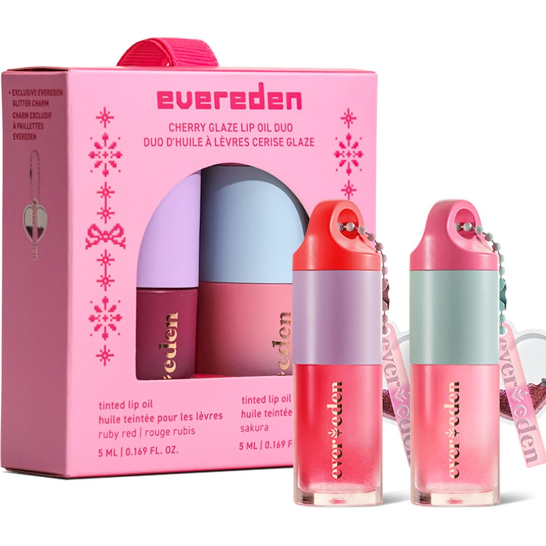 Evereden Kids Tinted Lip Oil 2 Pack Gift Box Non Sticky - Evereden Official Imagery - 2