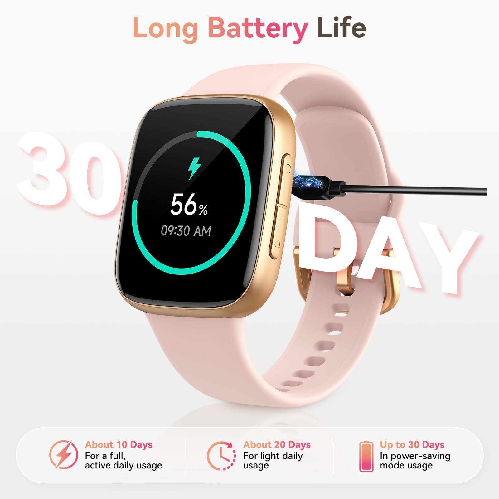 Tensky Smart Watch for Women, Answer/Make Call, 1.85" AMOLED Always-On - View 7