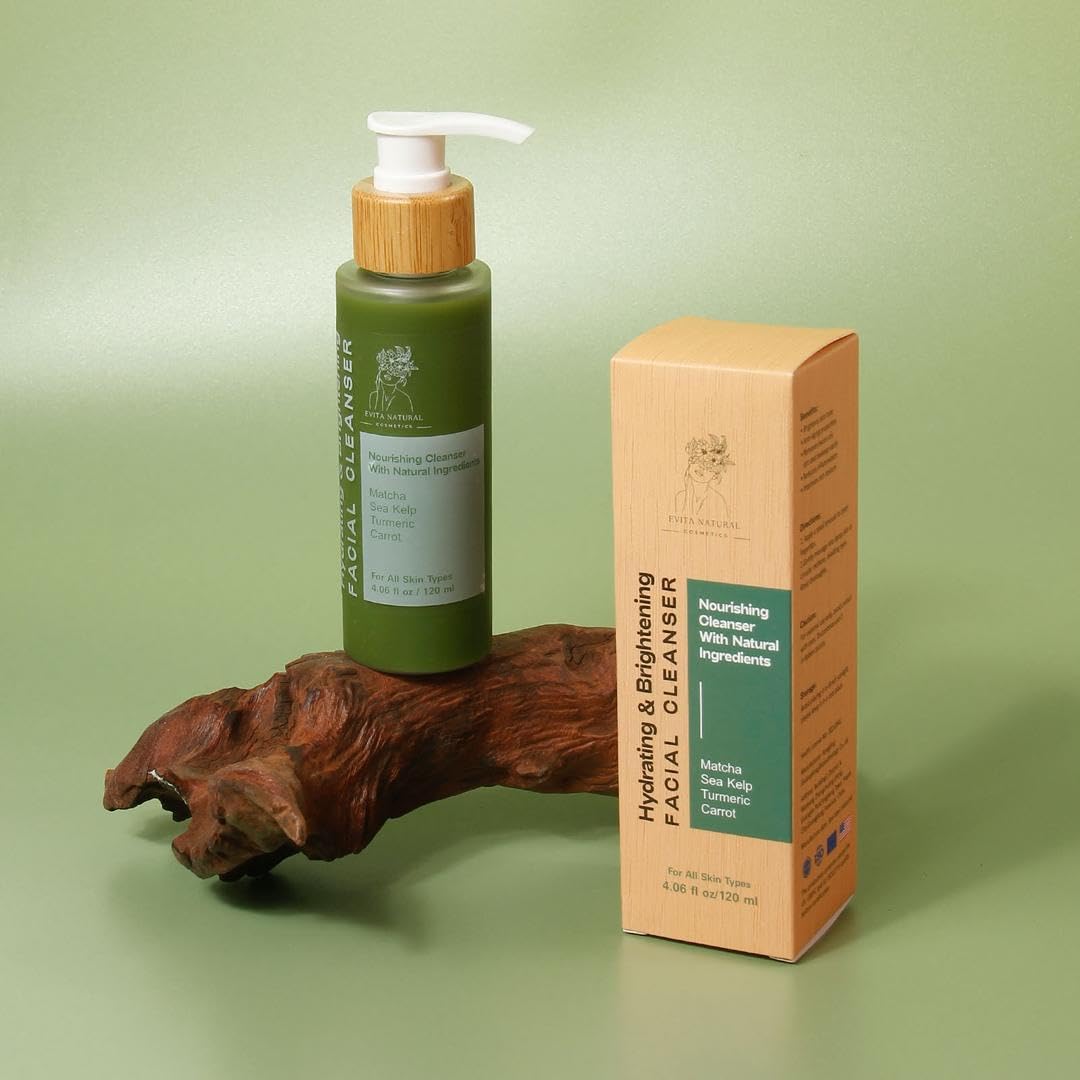 Hydrating Face Wash with Matcha &amp; Sea Kelp — Gentle Daily - Evita Natural Cosmetics