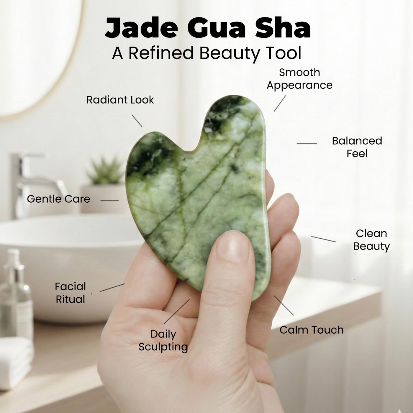 ROSELYNBOUTIQUE light blue ice roller and Gua Sha facial massager for skin cooling and contouring effect.