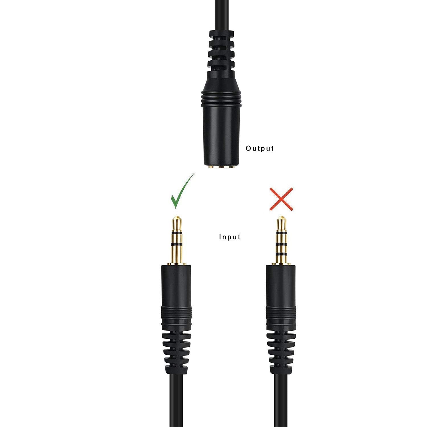 PASOW 3.5mm Stereo Male to Female Extension Audio Cable Cord by PASOW - Angle View 3