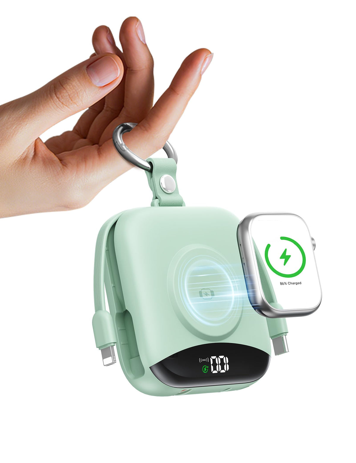 Portable Charger 10000mAh 22 5W Power Bank Built in 2 Cables - BLJIB Official Imagery - 2