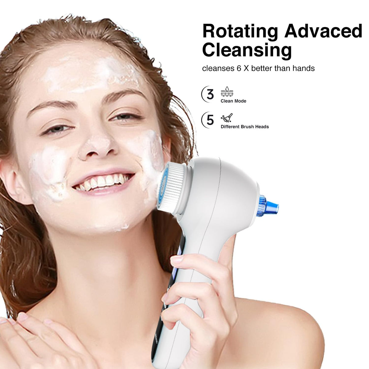 3 in 1 Facial Cleansing Brush Blackhead Remover Rechargeable - Umickoo Official Imagery - 6