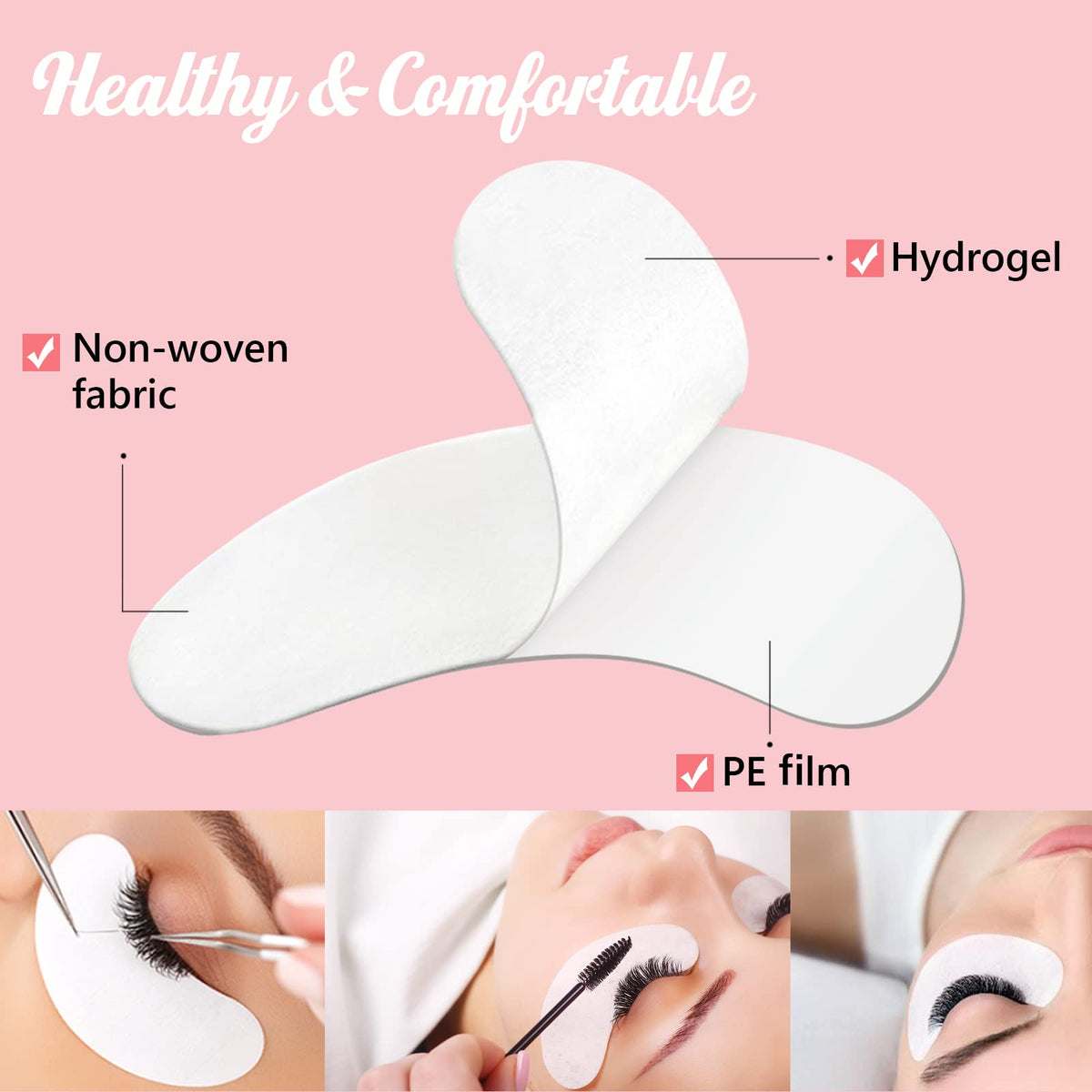 GreenLife 400 Pairs 100 Natural Eyelash Extension Under Eye - GreenLife Official Imagery - 6