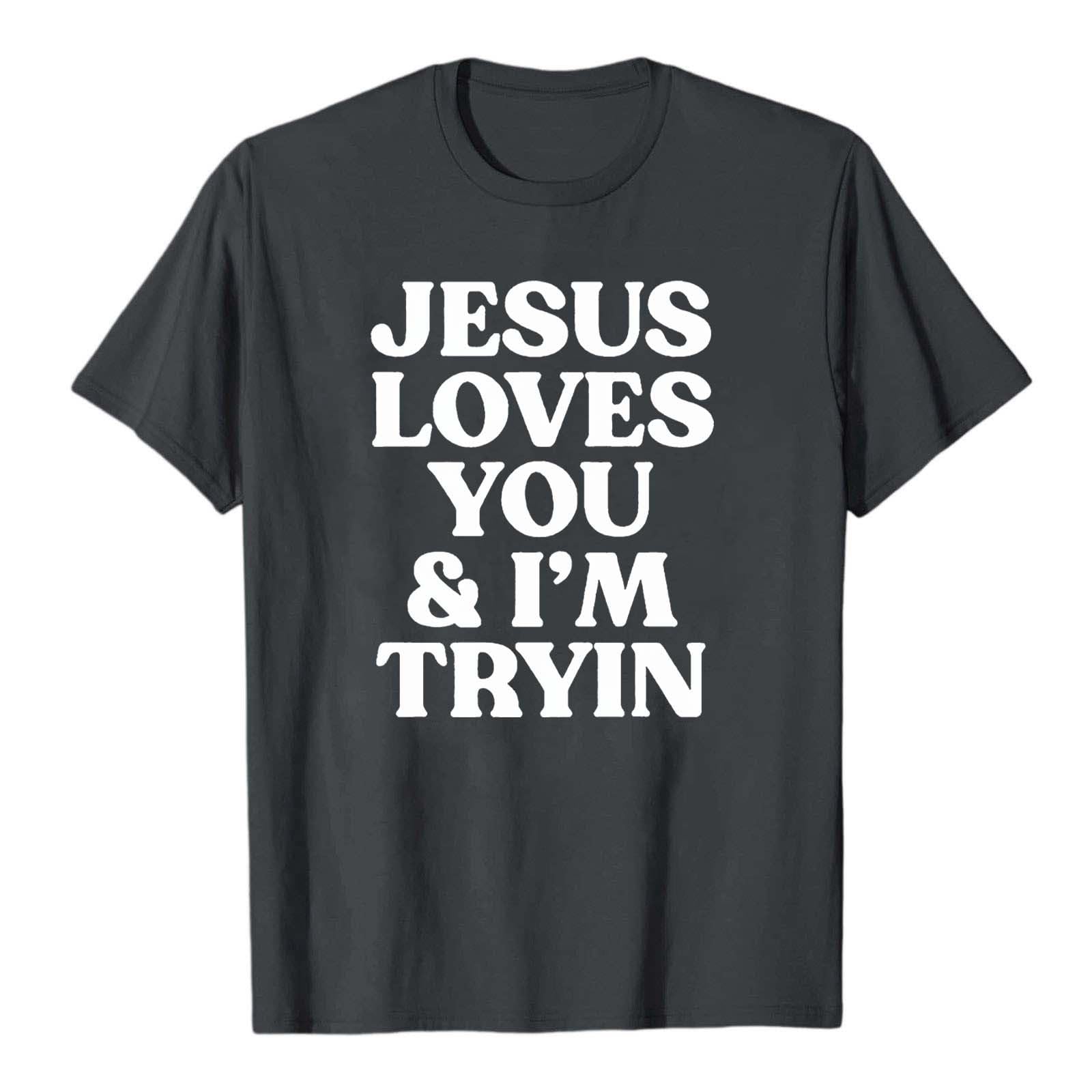 Womens T-Shirt Short Sleeve Cute Print Tees Tops Crew Neck Loose - Generic