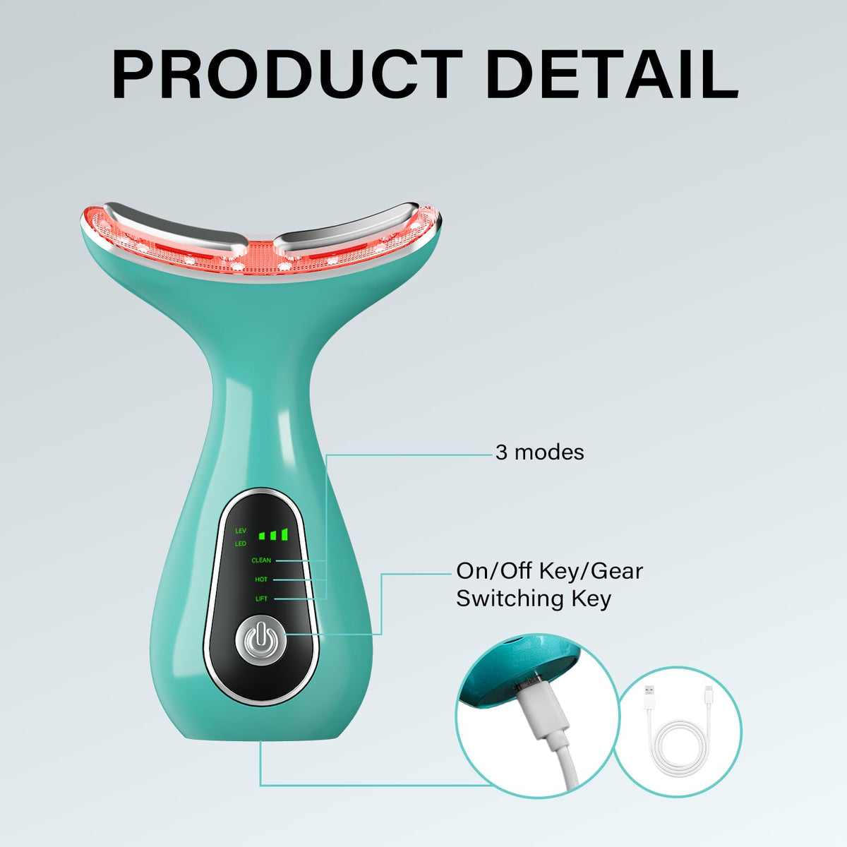 Facial Massager Portable Face Neck Massager Wand for Skin - Suenohyu Official Imagery - 6