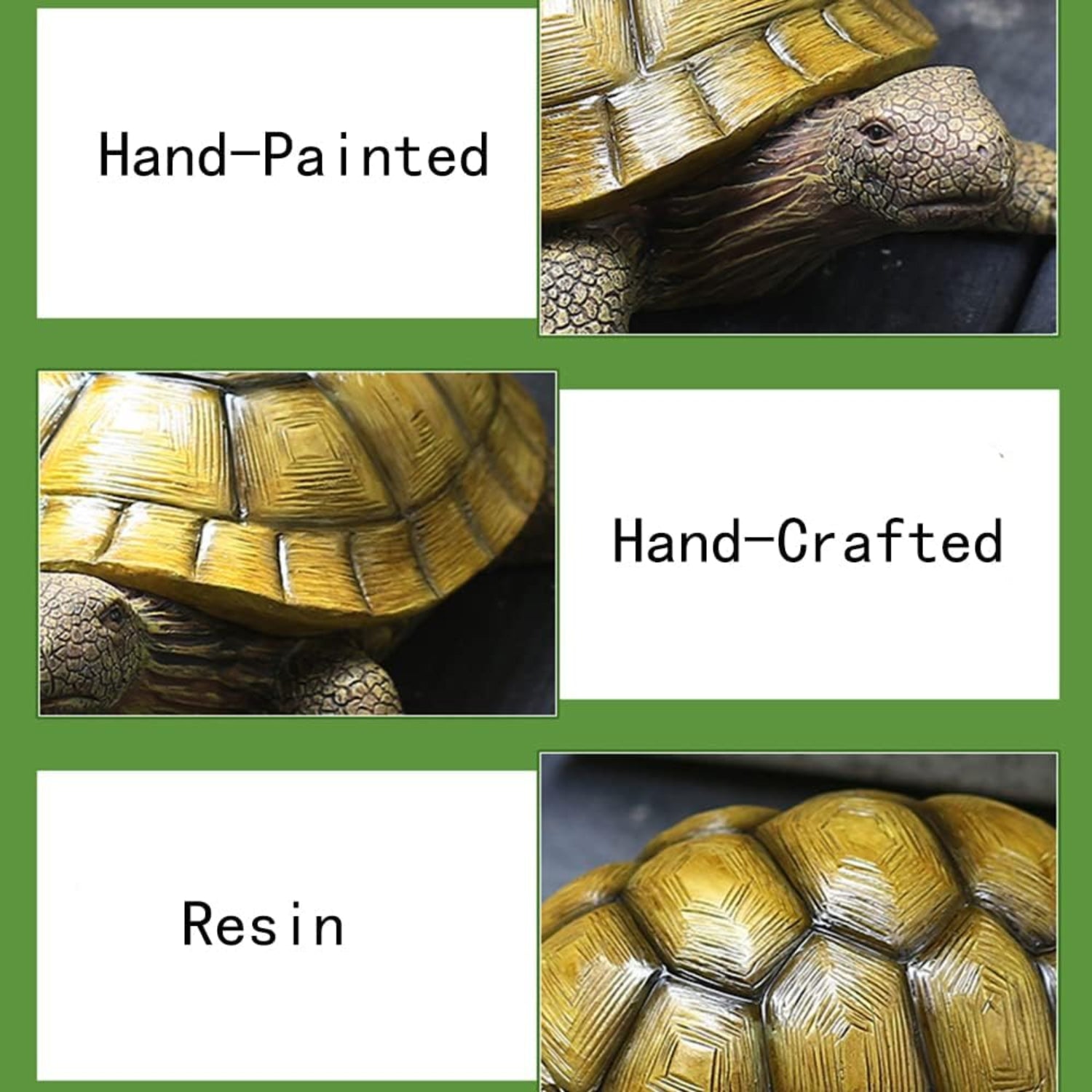 Jumiz turtle garden statue, outdoor tortoise decoration for backyard, patio, pond, or lawn, realistic ceramic outdoor ornament
