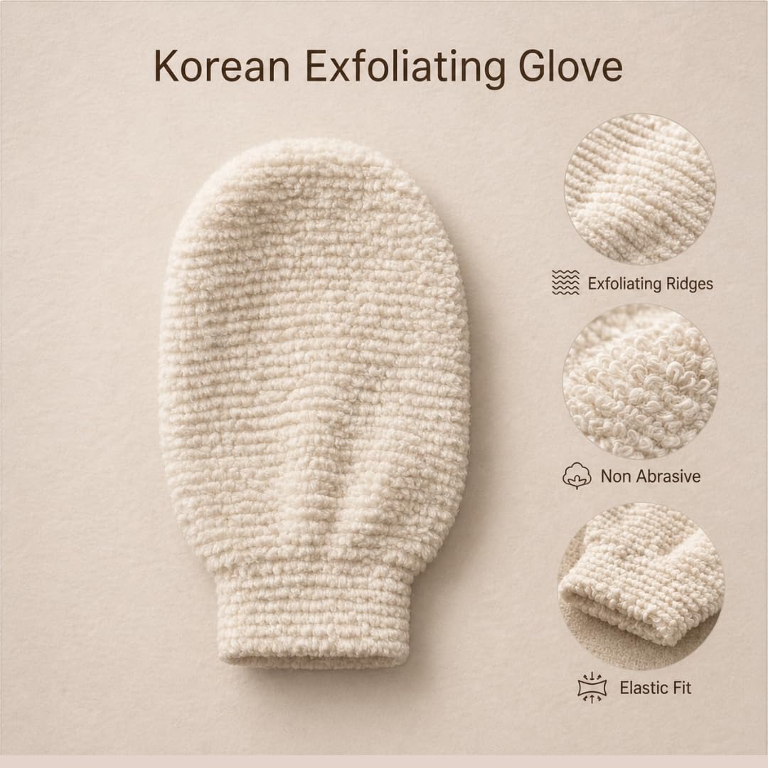 Korean Exfoliating Hemp Glove Konjac Body Sponge Set - ONE96NINE Official Imagery - 5