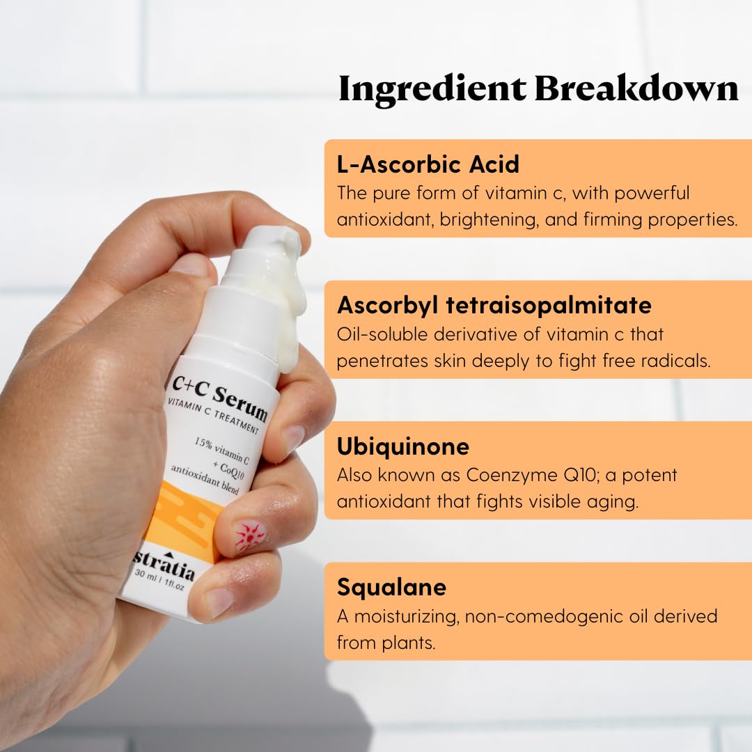 Stratia C+C Vitamin C Serum – 15% Potent Formula with 10% - Stratia