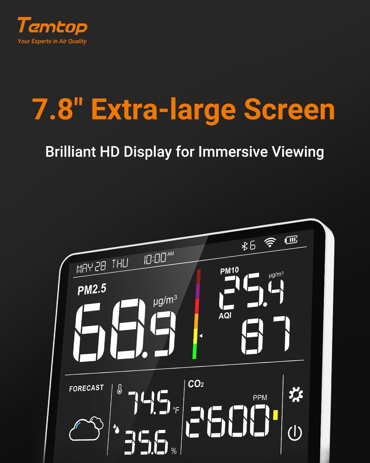 Temtop M100 8-in-1 Wi-Fi Air Quality Monitor