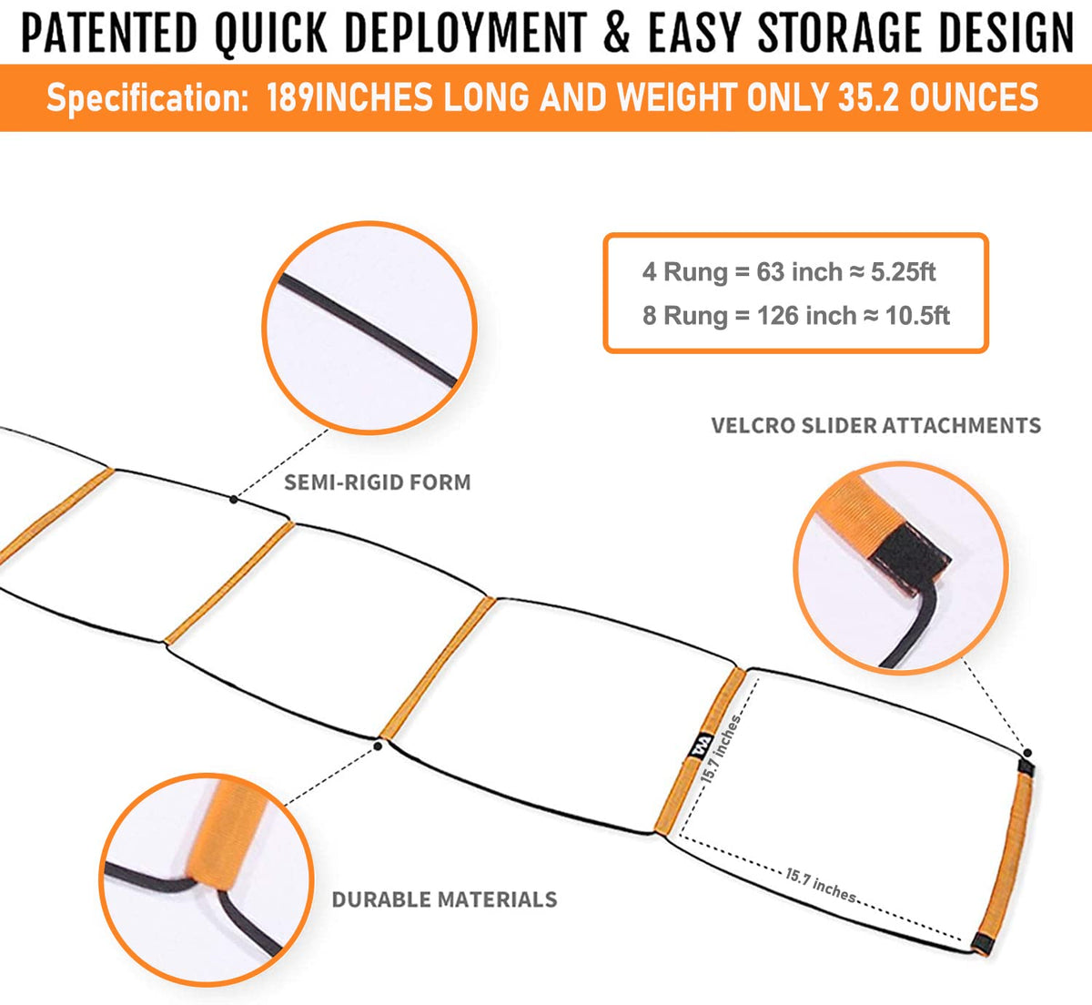 All in One Agility Ladder Agility Training Equipment - ALPHAWORX Official Imagery - 3