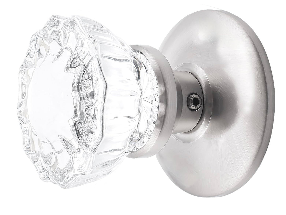 Antique Reproduction Fluted Glass Dummy Door Knob Set 1919A - Rousso USA Official Imagery - 5