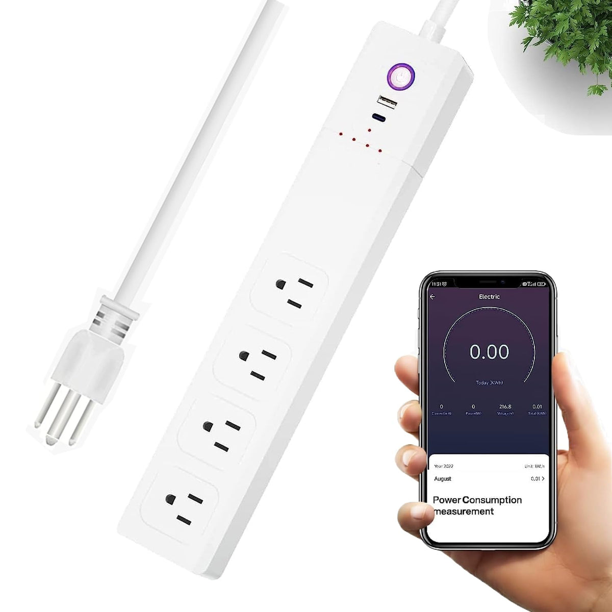 XENON Smart Power Strip WiFi Surge Protector with 4 - XENON Official Imagery - 1