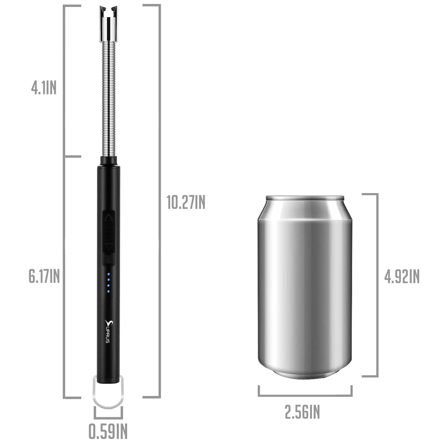 SUPRUS Electric Candle Lighter USB Type C Rechargeable Lighter Steel S - View 2