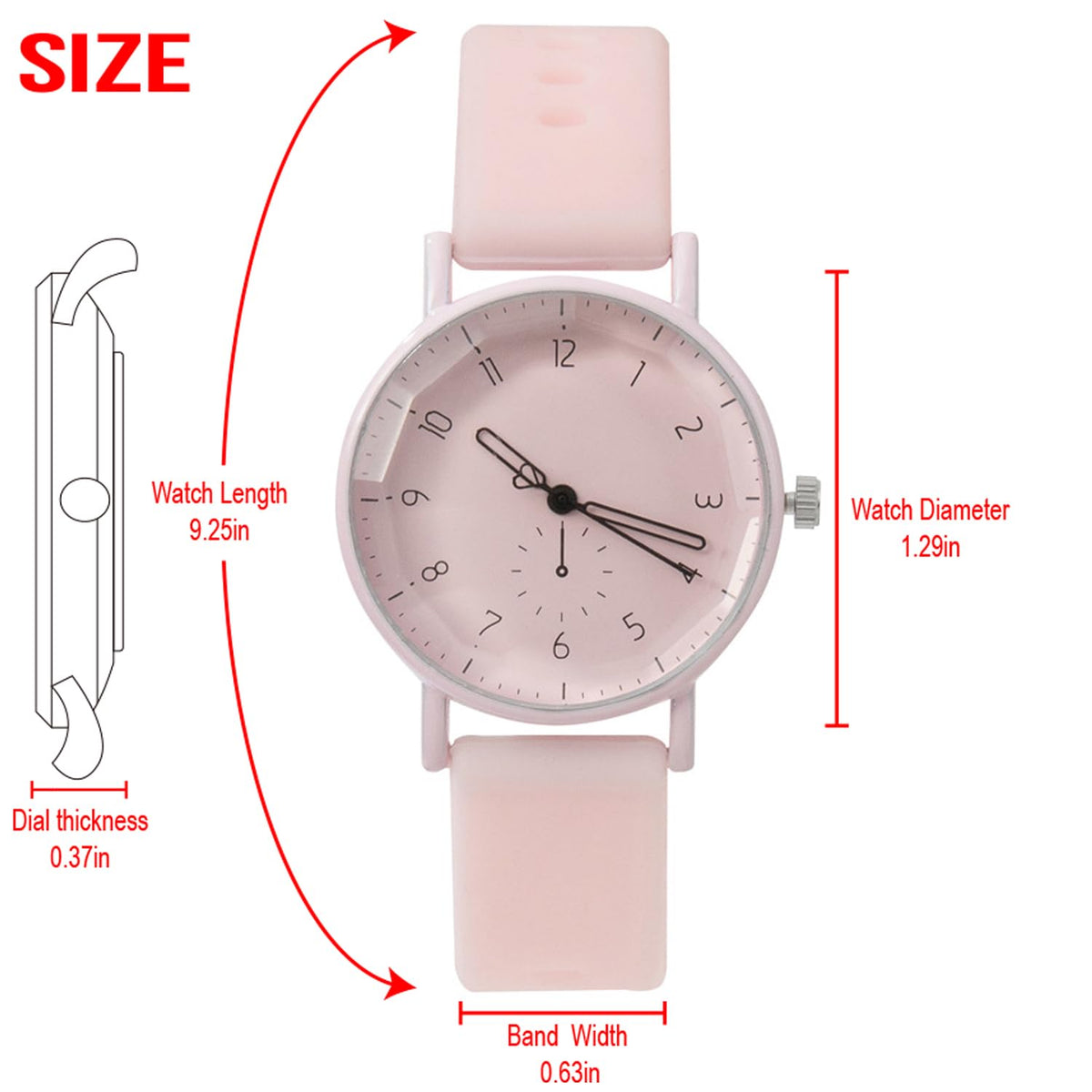 6 Pack Women Silicone Rubber Band Watches Set Geneva Watch - haodmius Official Imagery - 8