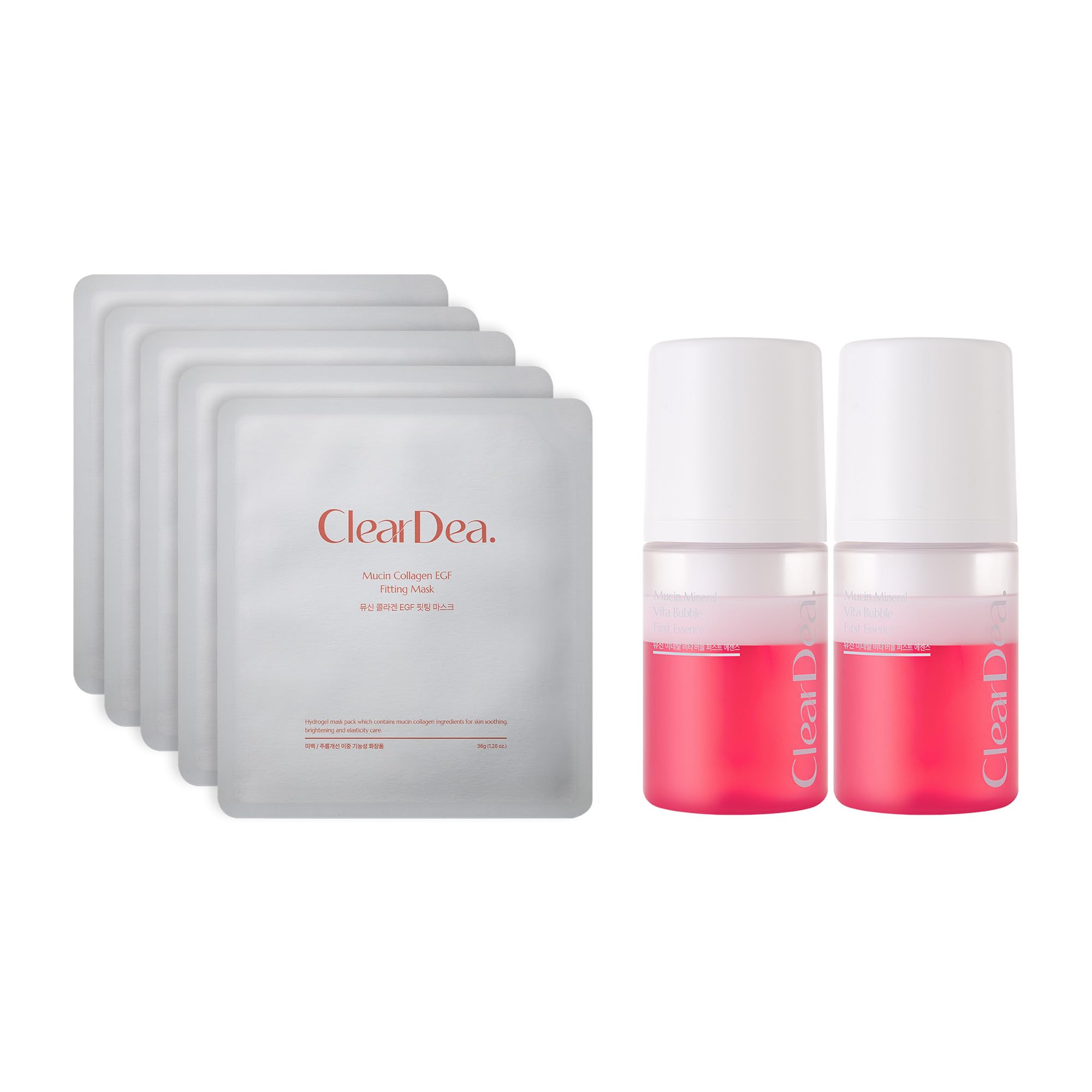 Glass Glow Ritual Set – Hydrogel Mask (5 Pack) + Bubble First - ClearDea