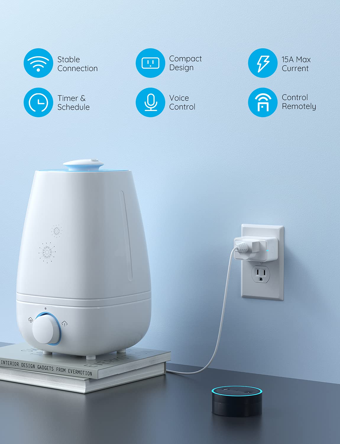 Govee Smart Plug 15A WiFi Bluetooth Outlet 4 Pack Remote - Premium Selection Official Imagery - 7